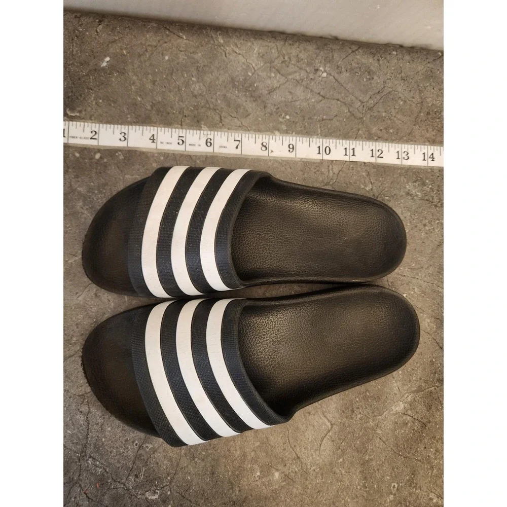 adidas Adilette Aqua Unisex Slides US 8 US W‎ 9 Classic Core Black Cloud White